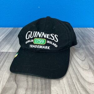 Guinness Hat Men's Adjustable Strapback Black Dublin Ireland Trademark 1759